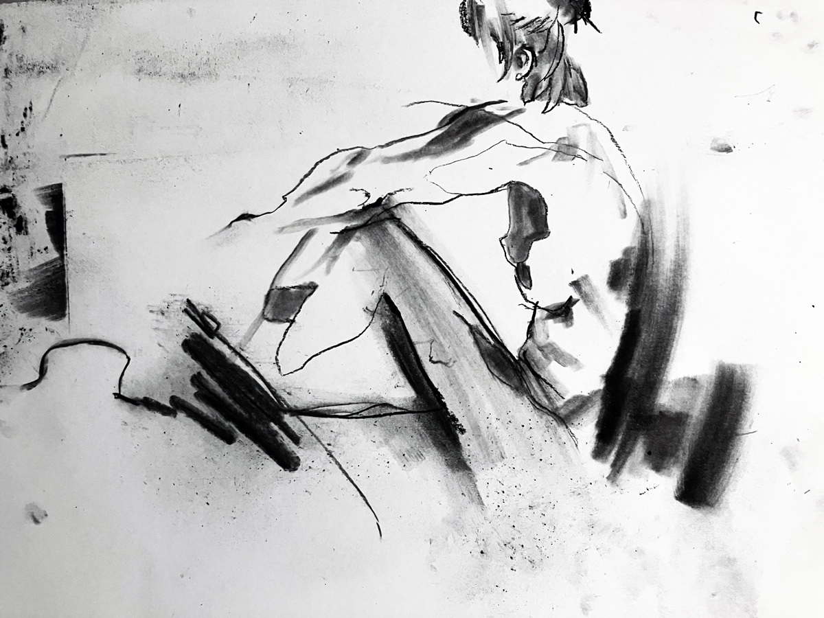 Dessin au fusain, Modèle