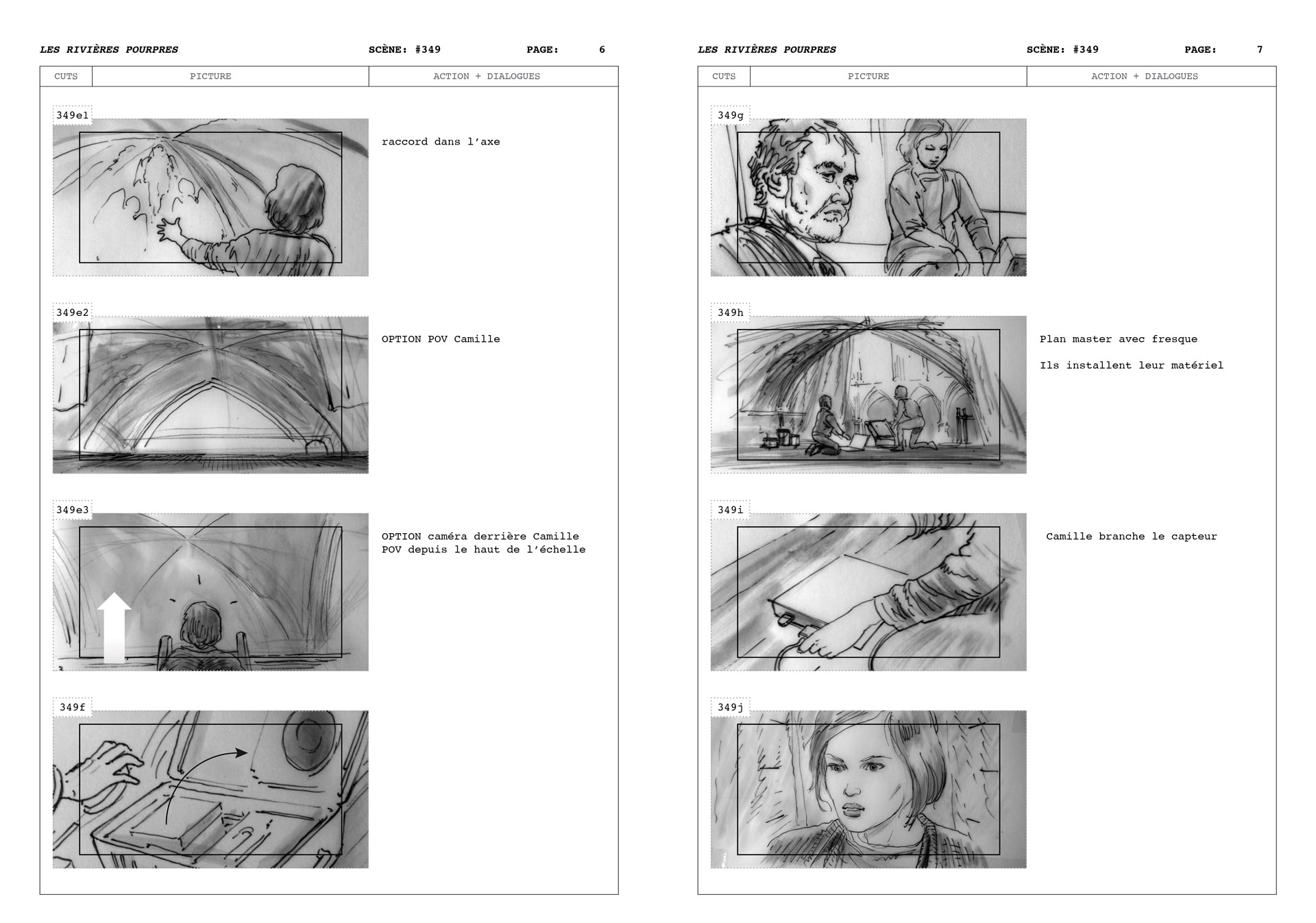 Les Rivières Pourpres — storyboard — épisodes 3 et 4 — Le Jour des Cendres, page 3