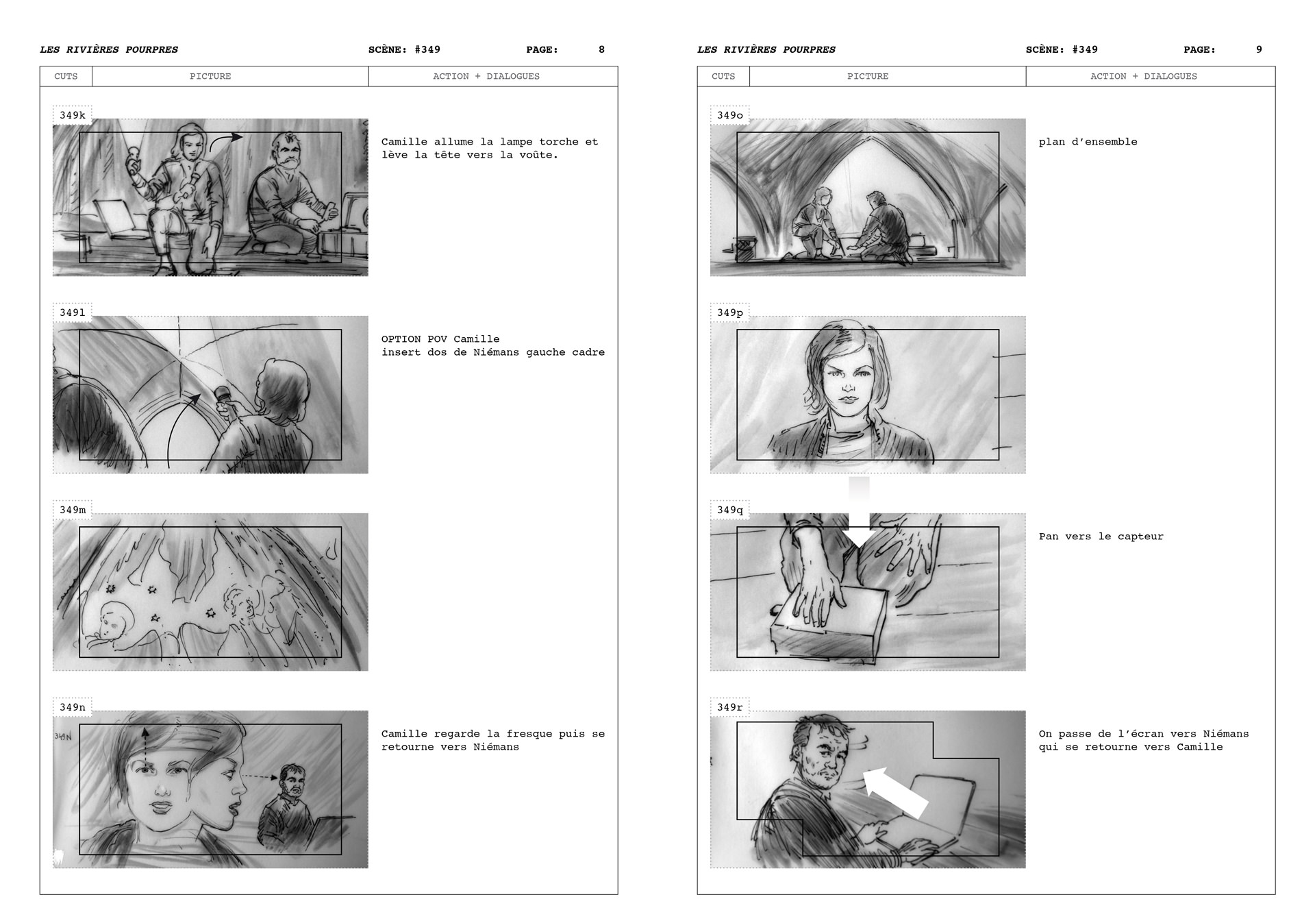 Les Rivières Pourpres — storyboard — épisodes 3 et 4 — Le Jour des Cendres, page 4