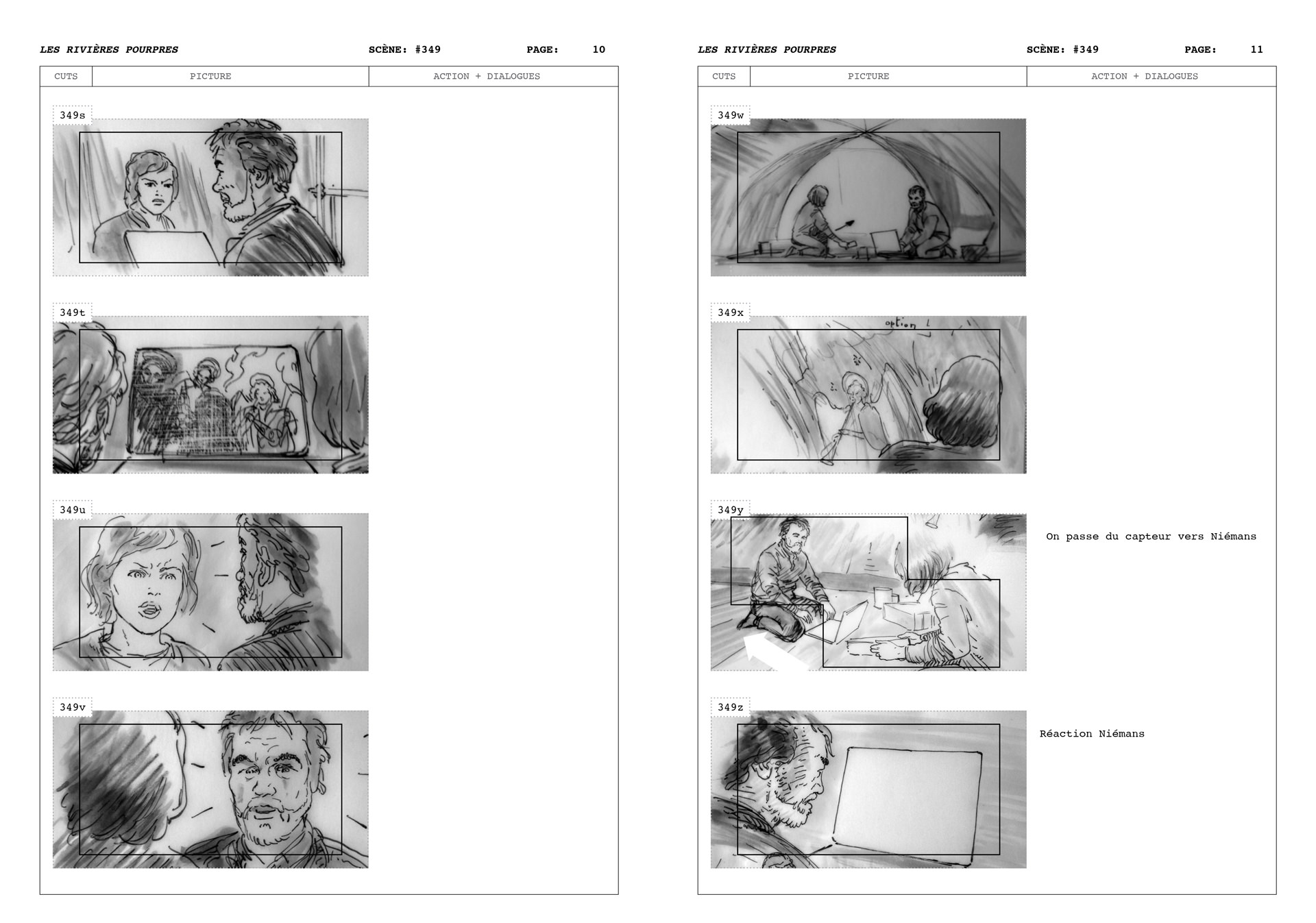 Les Rivières Pourpres — storyboard — épisodes 3 et 4 — Le Jour des Cendres, page 5