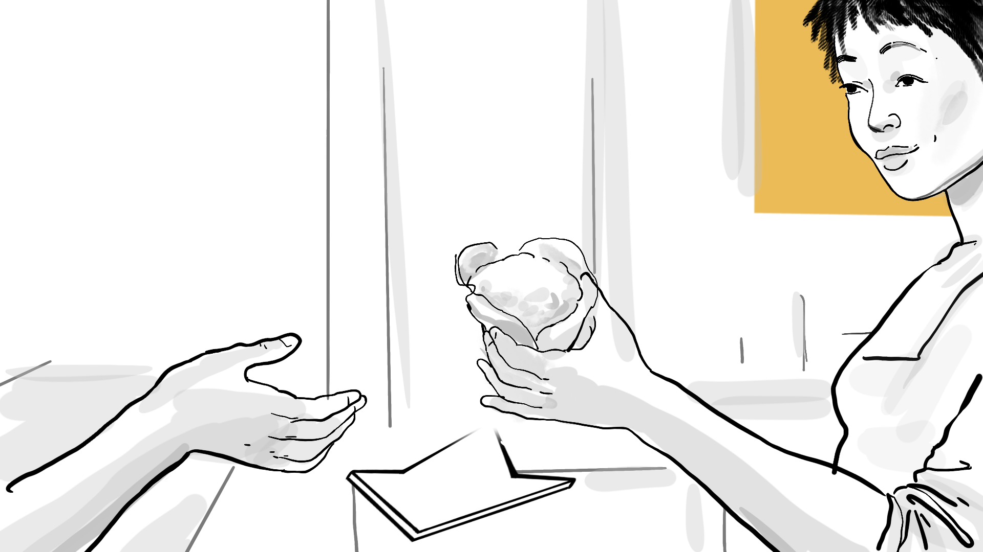 Storyboard, Colombus Café, influenceuse 01